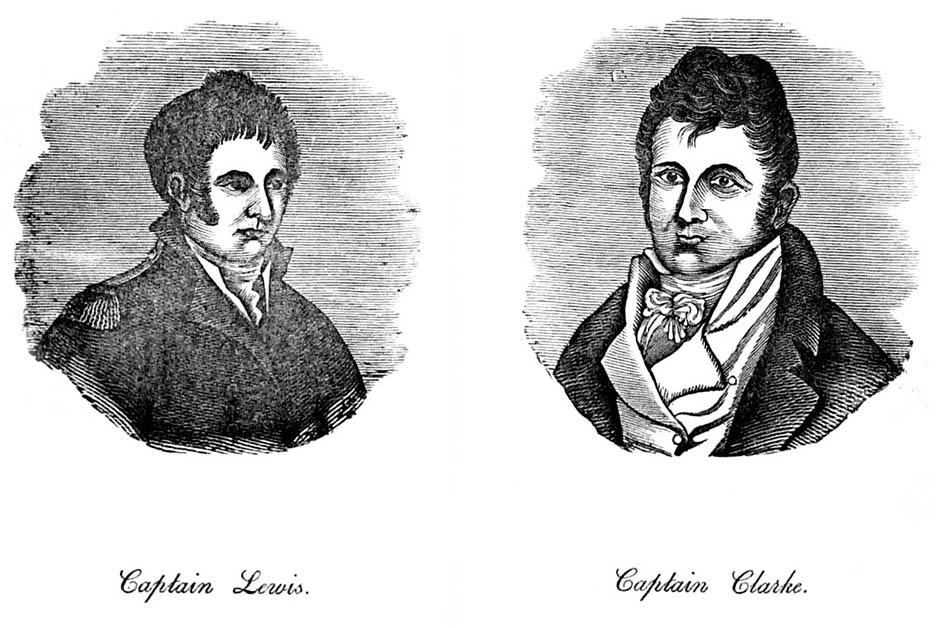 Portraits of Lewis and Clark published by Patrick Gass in 1847